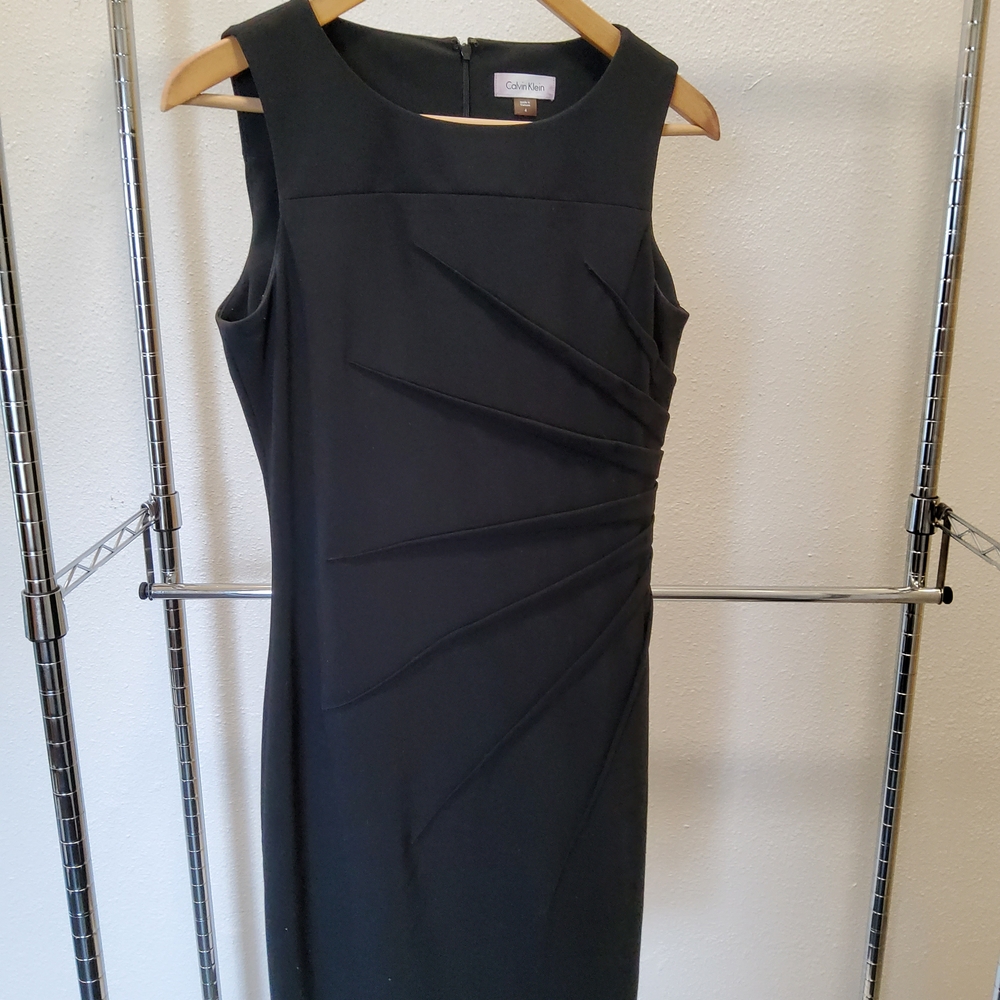Calvin Klein Charcoal Sleeveless Midi Dress